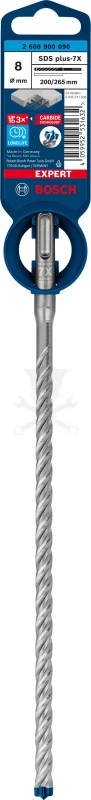 Kőzetfúró 8.0 x 265 mm - négyélű SDS-Plus - 7X Bosch