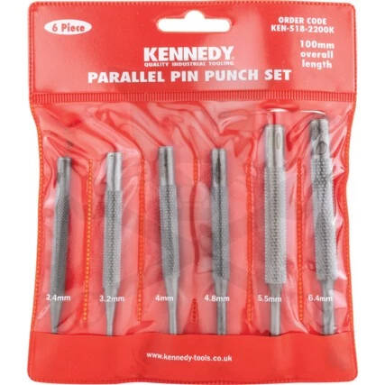 Kiütő készlet 6 db-os 2,4 - 6,4 mm-ig Kennedy (KEN-518-2200K)