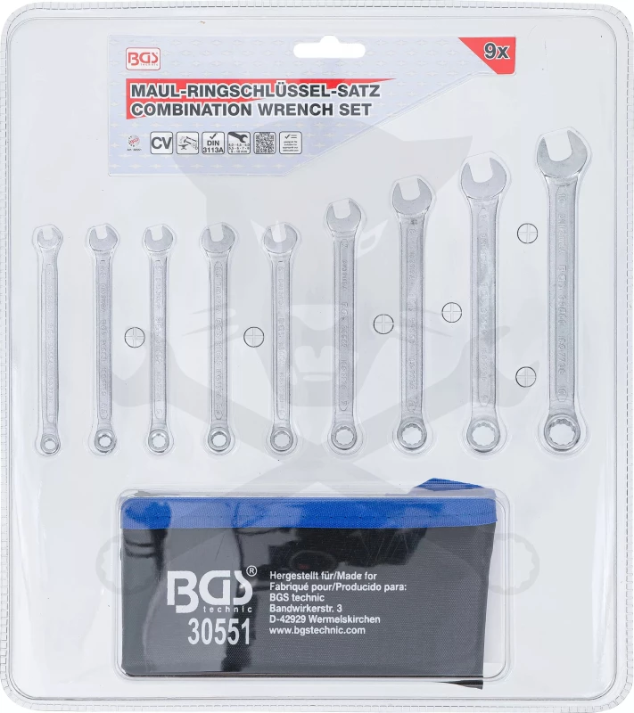 Csillag-villás készlet 9r. 4-10 mm - BGS