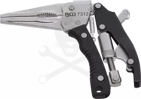 Fogó patent pisztoly formájú spec. fogó hosszú vékony pofa - BGS