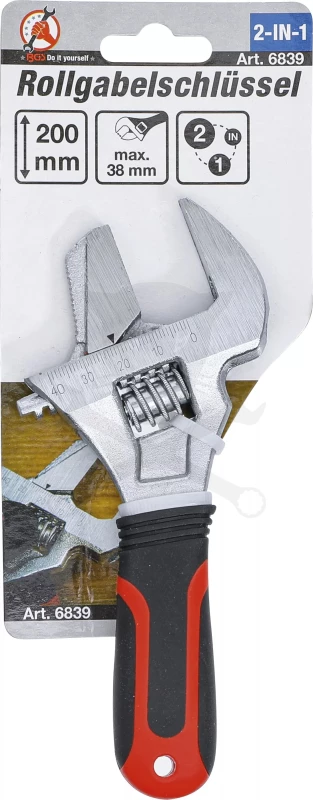 Állítható kulcs 0-38 mm - hossz: 160 mm 2in1 - BGS