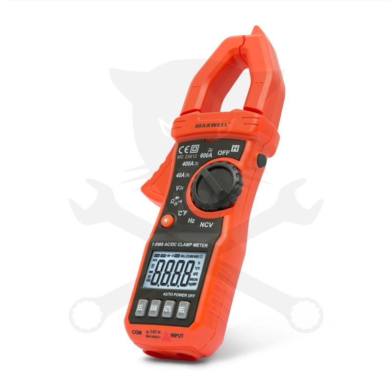 Multimeter, lakatfogós AC/DC 600V / 600A - Maxwell