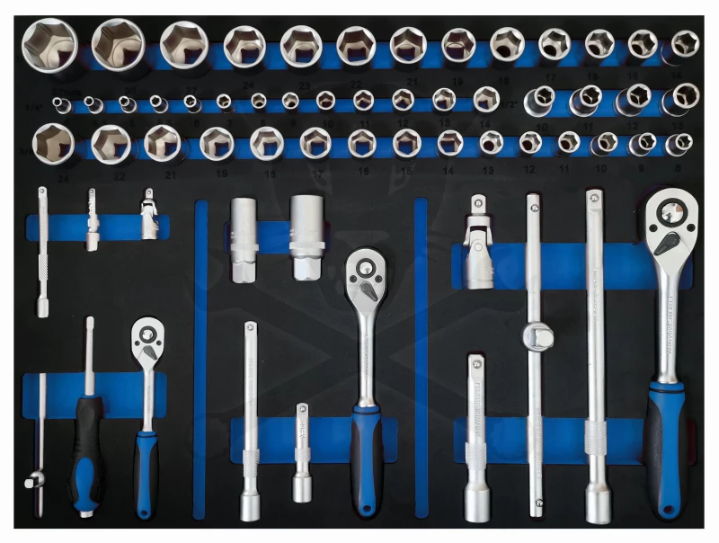 Szerszámos kocsi gyári-felszerelt 124 db-os 6 fiókos - Kenwell