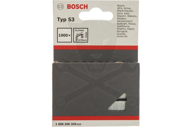 Tűzőkapocs 53-as típus - 6 mm 1000 db - Bosch