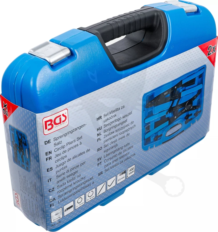 Fogó seeger készlet 400 mm külső-belső - cserélhető pofákkal