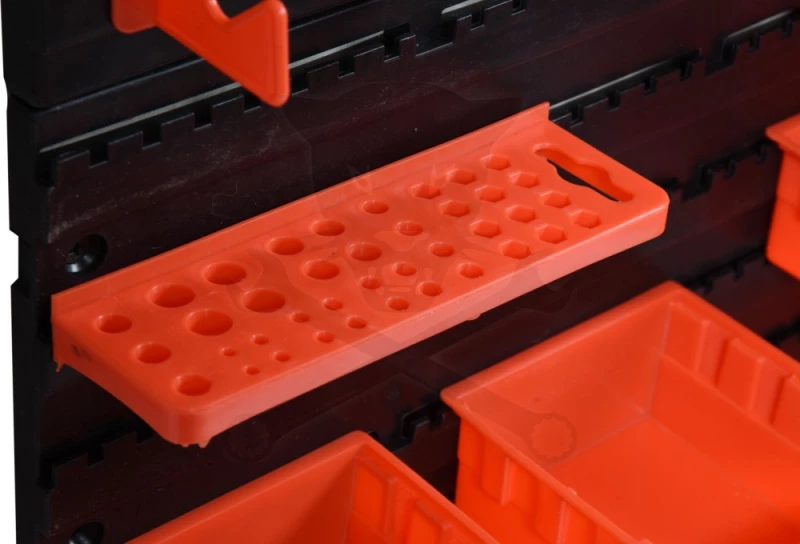 Szerszámtartó panel 48db levehető műanyag doboz+ 4db fém hátfal Vorel