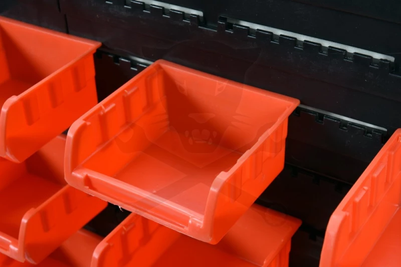 Szerszámtartó panel 48db levehető műanyag doboz+ 4db fém hátfal Vorel