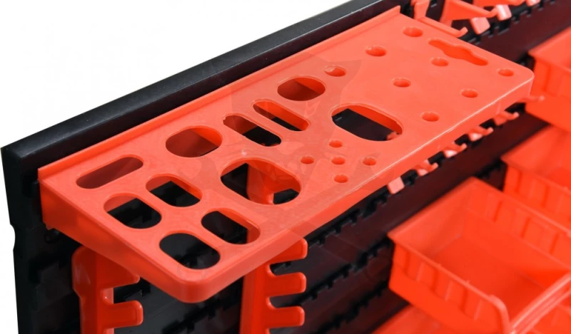 Szerszámtartó panel 48db levehető műanyag doboz+ 4db fém hátfal Vorel