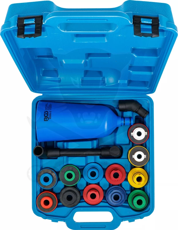 Olajbetöltő tölcsér 2 literes, 15 részes adapter készlettel - BGS