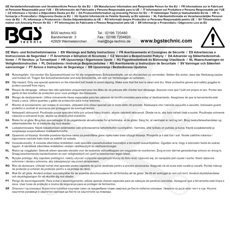 Villáskulcs készlet extra vékony 6 - 23 mm 7 db-os - BGS