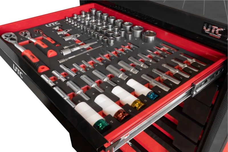 Szerszámos kocsi gyári-felszerelt 268 db-os 7 fiókos szekrény - UTC