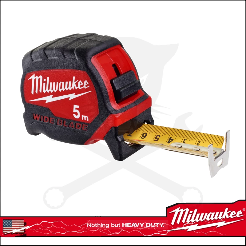 Mérőszalag 5 m x 33 mm gumírozott Széles Prémium - Milwaukee