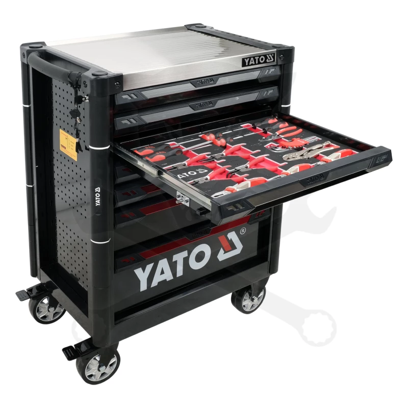 Szerszámos kocsi gyári-felszerelt 157 db-os 7 fiókos - YATO