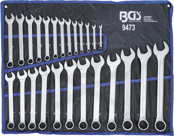 Csillag-villáskulcs készlet 25 db COLOS /SAE-Inch/ méret: 1/4" - 1.1/4" BGS