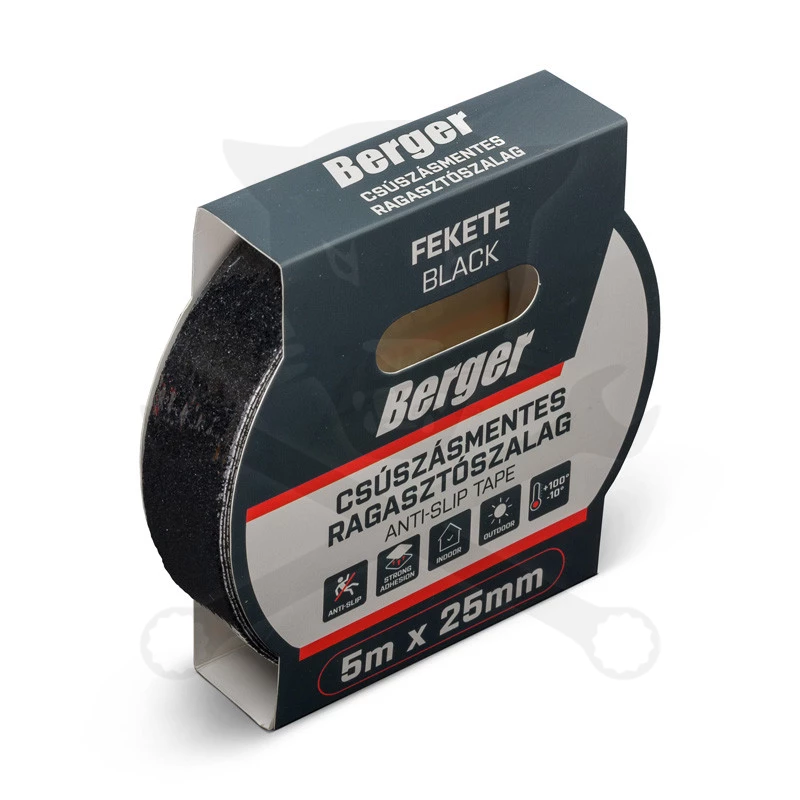 Csúszásgátló szalag fekete 25 mm x 5 m öntapadós - Berger