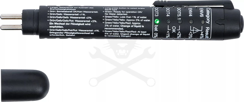 Fékolaj teszter 5 ledes profi DOT 3 - DOT 4 - DOT 5.1 - BGS