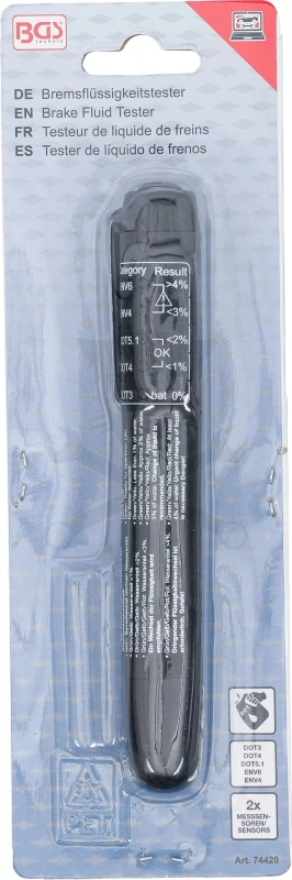 Fékolaj teszter 5 ledes profi DOT 3 - DOT 4 - DOT 5.1 - BGS