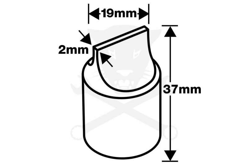 Crowafej 1/2" - Lapos csavarhúzó heggyel - 19 x 2 x 37 mm- Laser