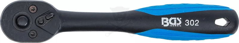 Crowa racsnis kulcs 1/4" 72 fogú, irányváltós, műanyag bevonattal - BGS