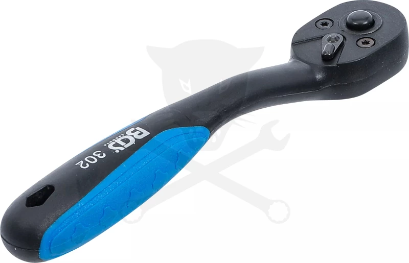 Crowa racsnis kulcs 1/4" 72 fogú, irányváltós, műanyag bevonattal - BGS