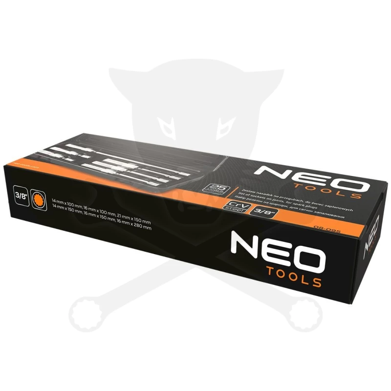 Gyertyakulcs készlet 3/8" 6 db-os 14-16-21 mm mágneses csuklós - NEO