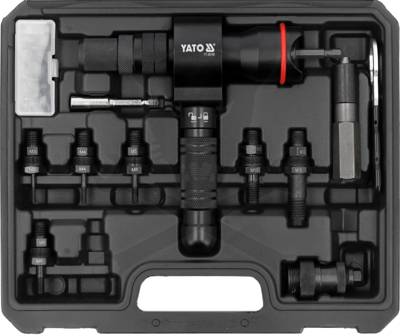 Szegecsanyahúzó adapter fúrógéphez-behajtóhoz M3-M4-M5-M6-M8-M10-M12-