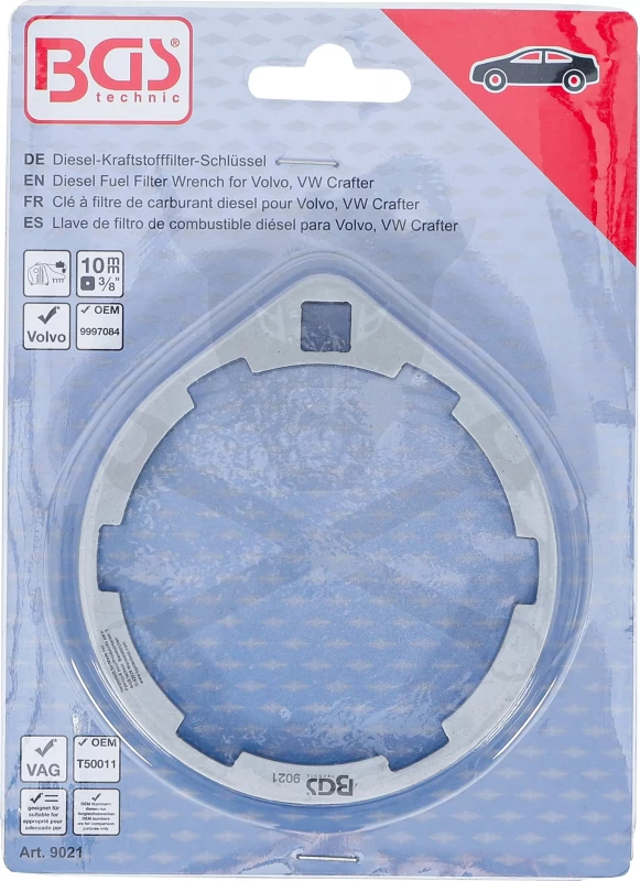 Üzemanyagszűrő kulcs belső körmös 3/8" Volvo/VW - BGS