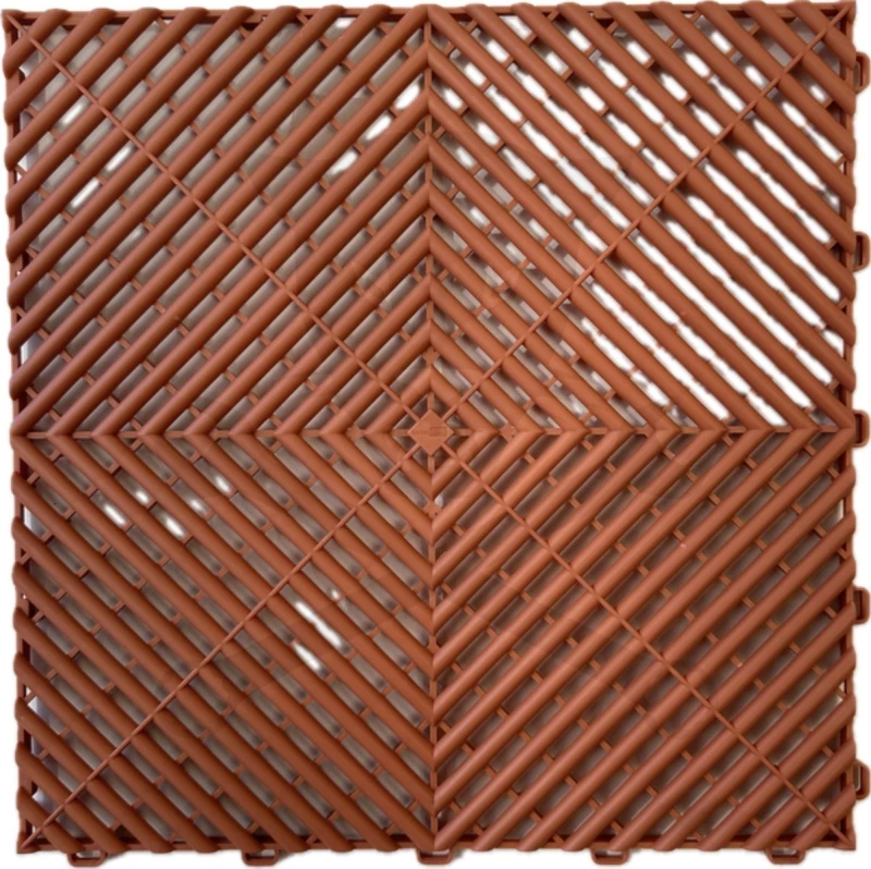 Műhelypadló - SwissDeck RibDeck Classic 33x33cm Terra Cotta RAL8023