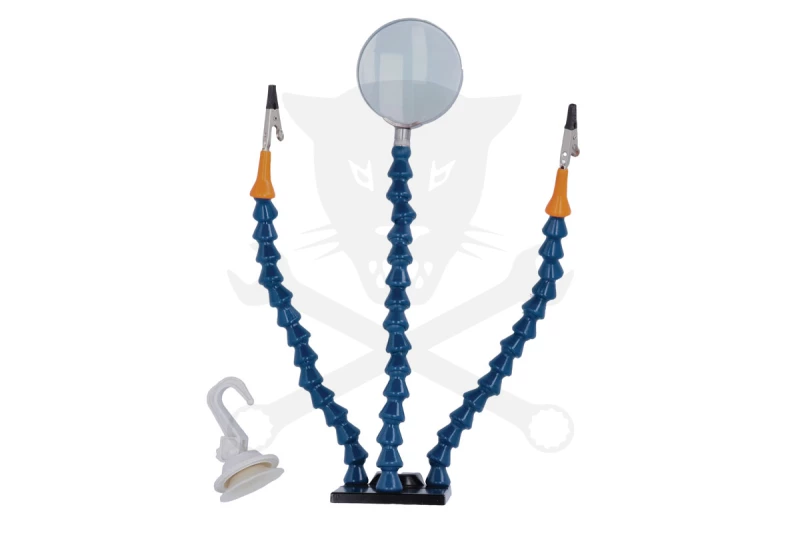 Forrasztó állvány nagyítóval - Laser