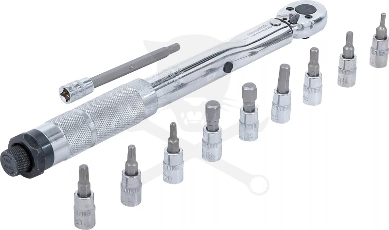 Nyomatékkulcs 2-24 Nm 1/4" - jobbos- készlet - BGS