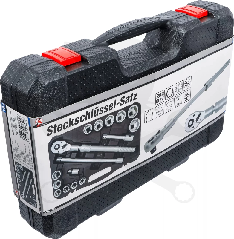 Dugókulcs készlet 3/4" 6 lap 19-50 mm 16 db-os -teleszkópos- BGS Do it