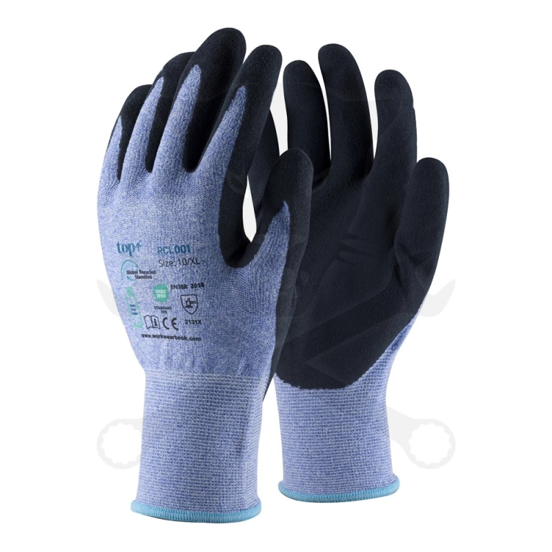 Kesztyű - szerelőkesztyű - Szuper könnyű, Latex kék 11/XXL