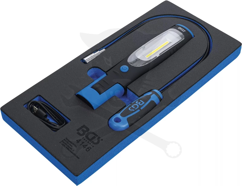 Szerelőlámpa + mágneses felszedő szerszámos kocsiba habtálcás - 1/3 -