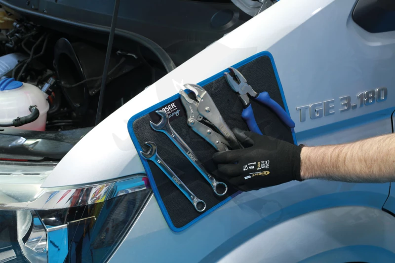 Mágneses szerszámtartó lap 310x250 mm fekete - Laser