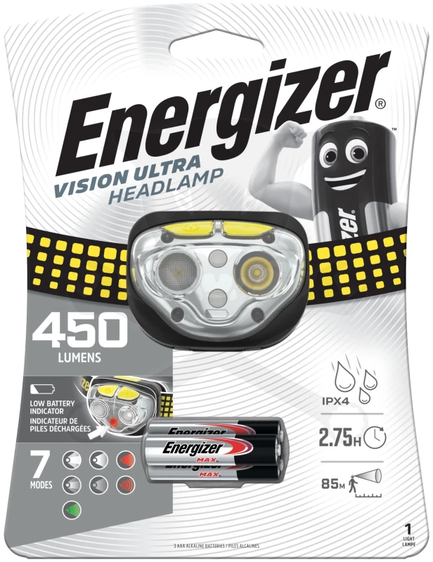Elemlámpa - Fejlámpa Energizer Vision Ultra + 3xAAA