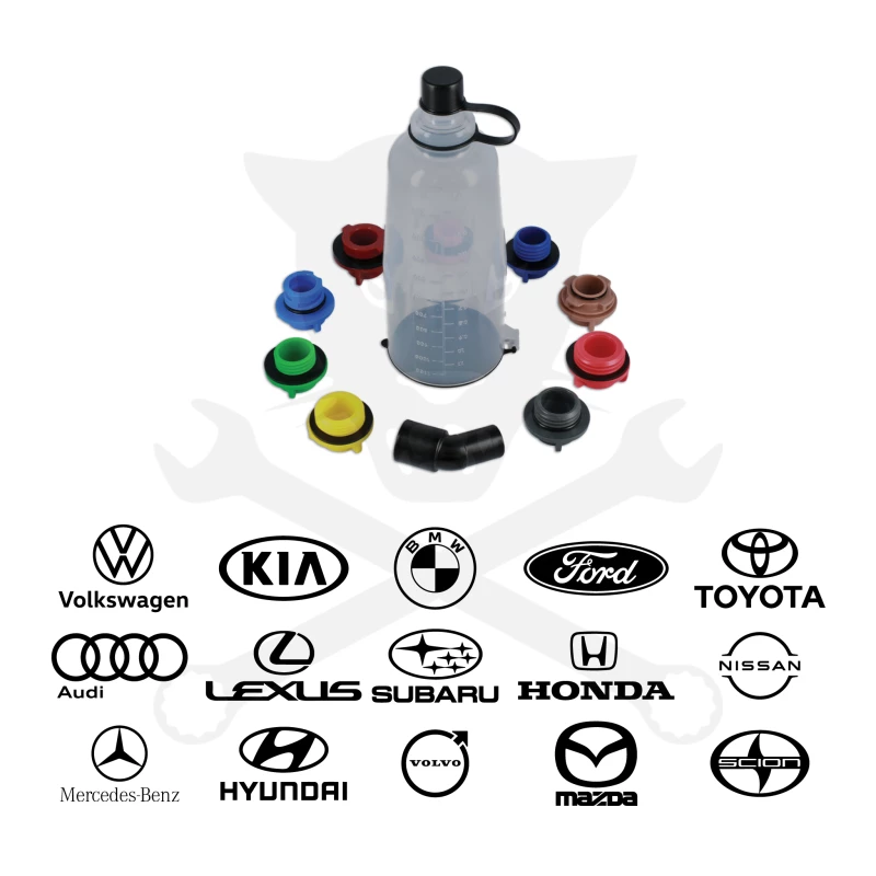 Tölcsér olajbetöltéshez speciális kézmentes, univerzális, 9 db-os