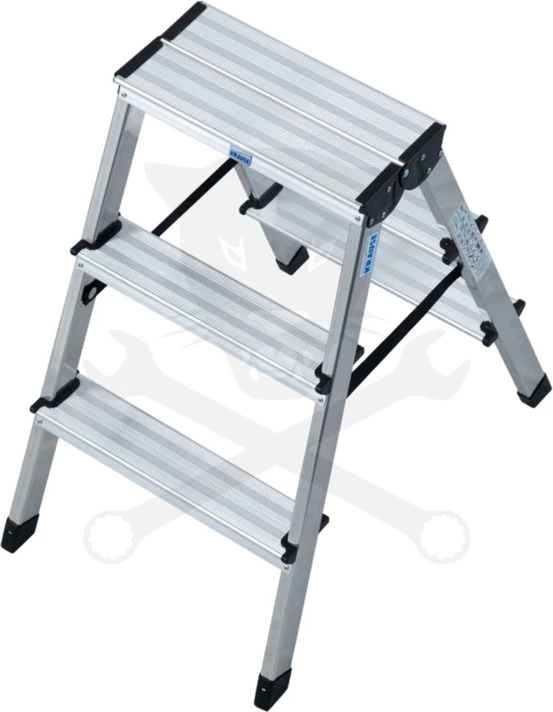 Létra ALU lépcsőfokos két oldalon járható álló 2x3 fokos - Krause DOPPLO