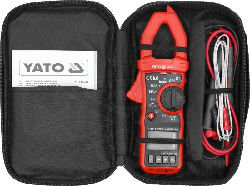 Multiméter, lakatfogós DC 1000 / AC 750V - Yato