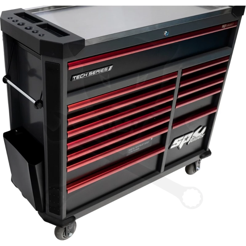 Szerszámos kocsi gyári-felszerelt 388 db-os 13 fiók TECH S. PIROS -