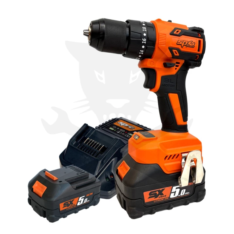 Fúró-csavarozó, akkus 18V 50 Nm 2db 5.0Ah 10 mm tokmány - SP Tools