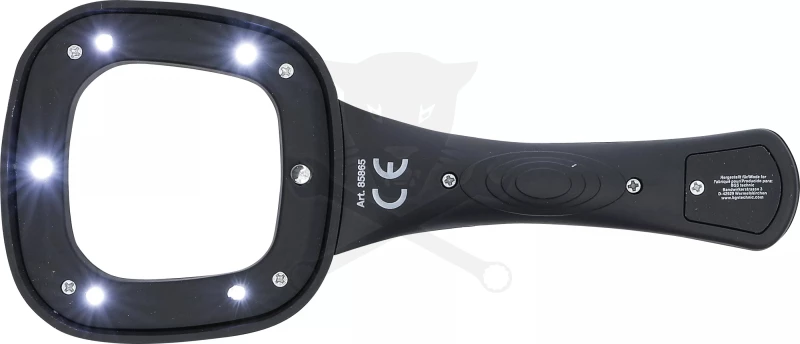 Nagyító 4x - LED világítással, D60 mm elemes BGS