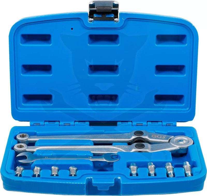 Körmöskulcs, oldalcsapos készlet - cserélhető két csapos: 2.5 - 9.0 mm BGS