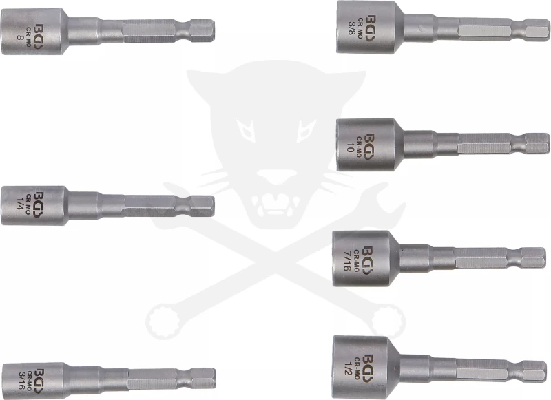 Csavarkiszedő készlet - sérült fejű csavarokhoz hatlap / 1/4" 7 db-os -