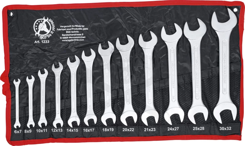 Villás-villáskulcs készlet 12 db-os 6-32 mm BGS
