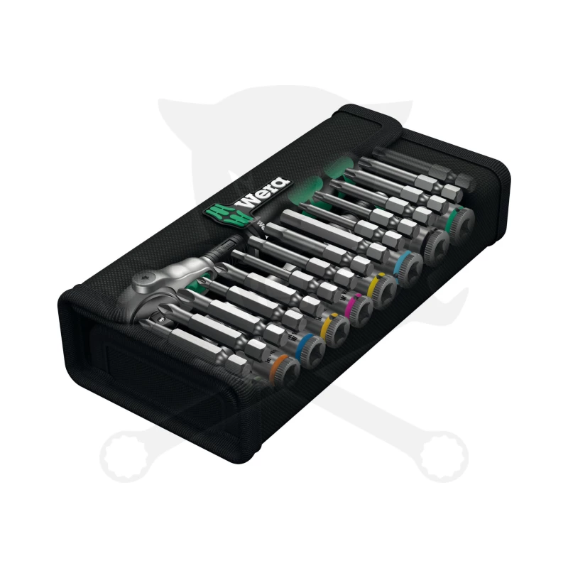 Dugókulcs - crowafej készlet 1/4" 6 lap 5-13 mm + bit 28 db-os - Wera