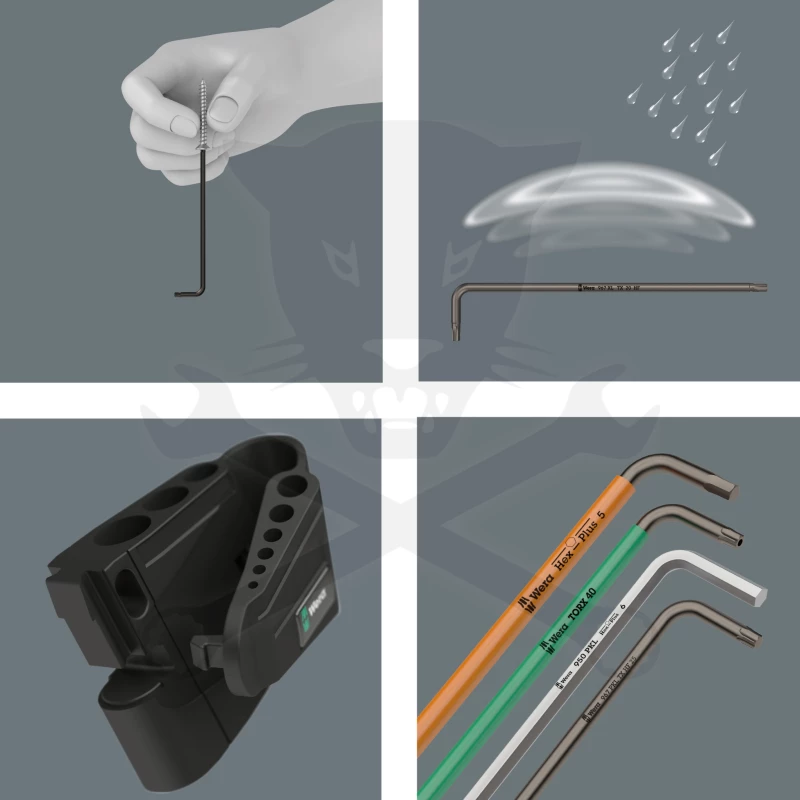 Torx kulcs készlet 9 részes T8 - T40 hosszú - Wera