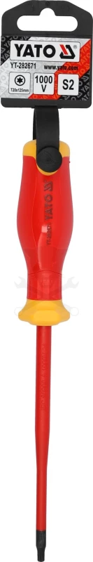 Csavarhúzó VDE 1000 V szigetelt Torx 20 x 125 mm - Slim - Yato
