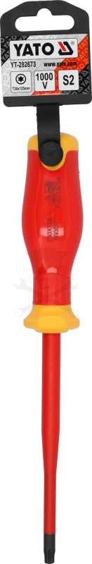 Csavarhúzó VDE 1000 V szigetelt Torx 30 x 125 mm - Slim - Yato