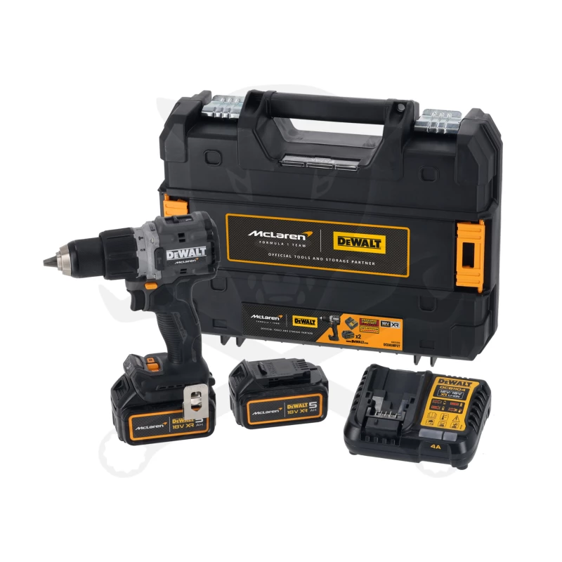 Ütvefúró-csavarbehajtó, akkus 18V 90 Nm 2x5.0Ah McLaren-DeWalt