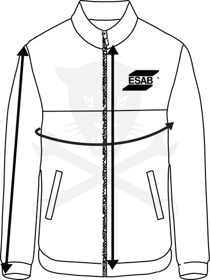 Kabát lángálló hegesztőkabát MW2000 L-es Fekete - ESAB